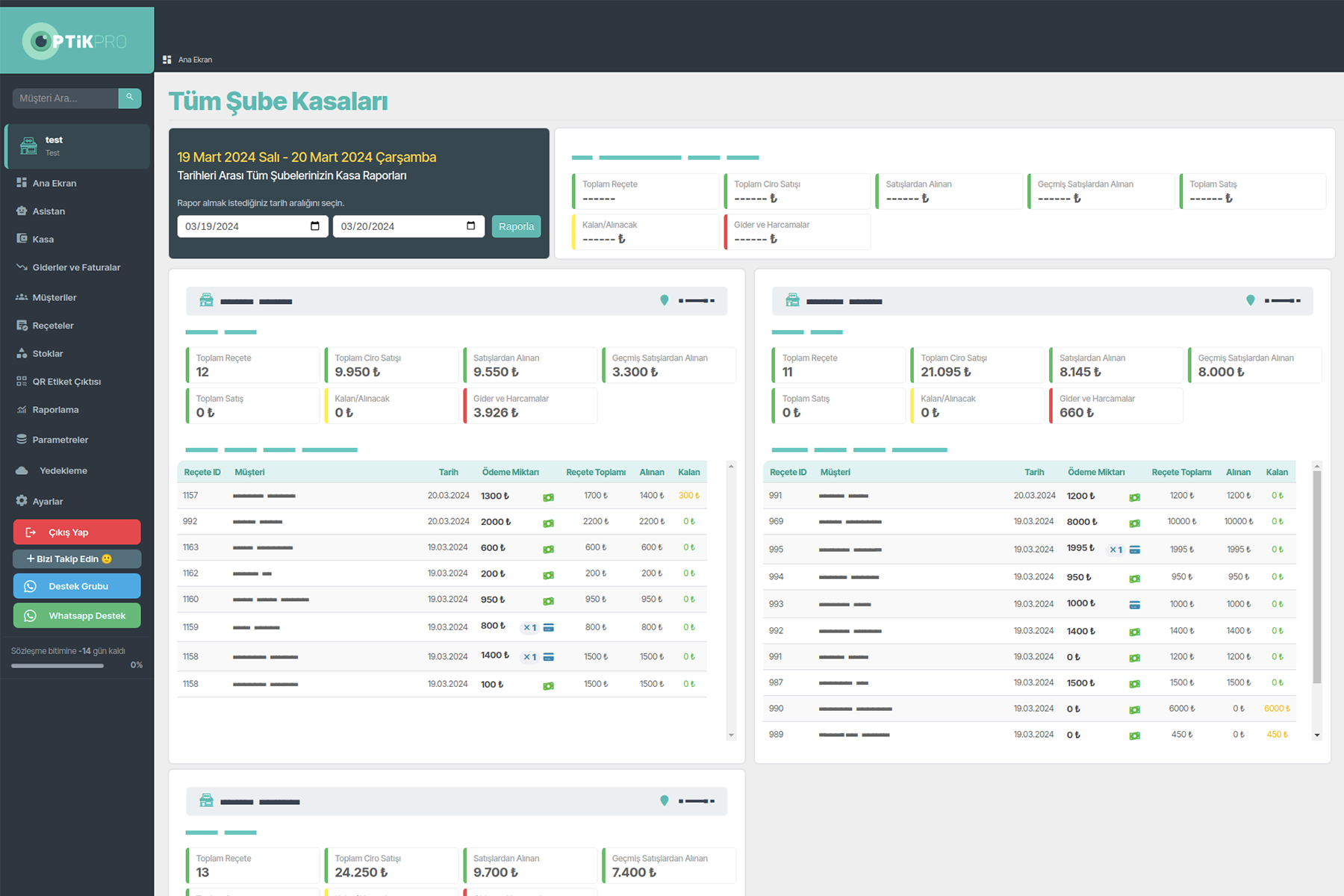 OptikPro Şube Entegrasyonu Yayında